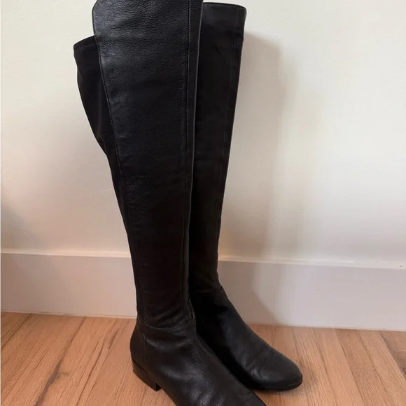 Michael Kors Over-the-Knee Leather Boots - Picture 2 of 3
